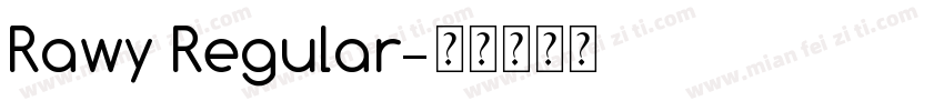 Rawy Regular字体转换